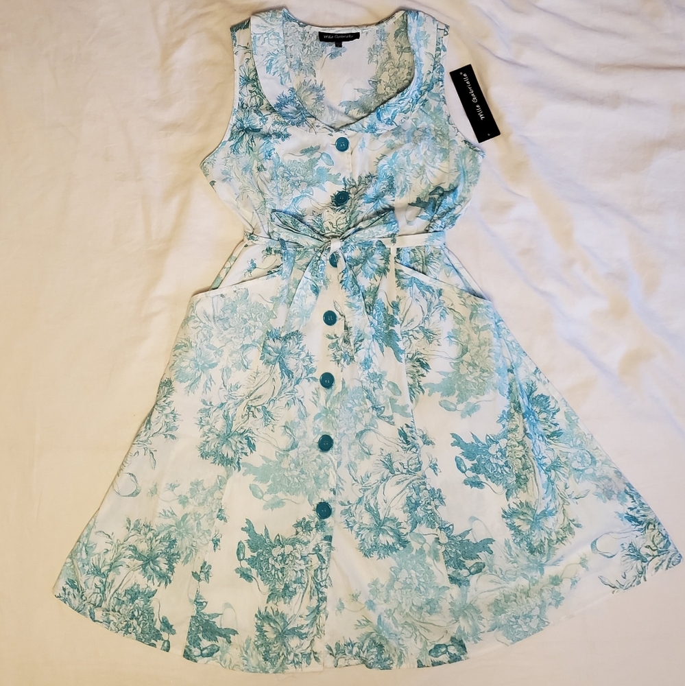 'Mlle Gabrielle' Cotton Floral Sundress